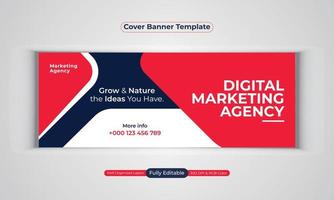 Digital marketing agency banner design vector template