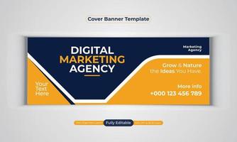 digital márketing agencia bandera diseño vector modelo
