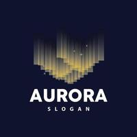 Aurora logo, ligero ola vector, naturaleza paisaje diseño, producto marca modelo ilustración icono vector