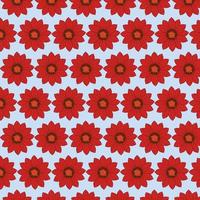 Abstract red daisy pattern vector