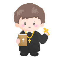 católico sacerdote dibujos animados png