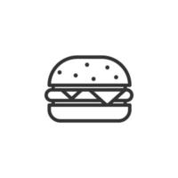 Hamburger icon vector illustration. Food and cooking.