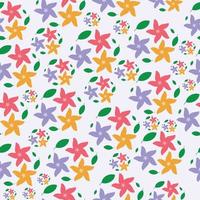 Seamless floral and organic pattern background design vector