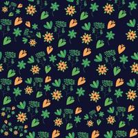 Seamless floral and organic pattern background design vector