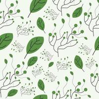 Seamless floral and organic pattern background design vector