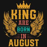 King are born in  birthday tshirt design vector