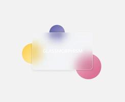 A minimal trendy banner. Glassmorphism style. UI design object. vector