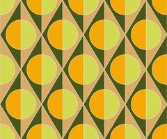 Seamless abstract Vintage background in sixties style. Geometric pattern. Vector illustration