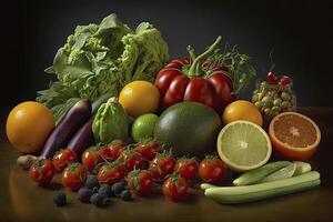 The selection of healthy and clean foods. photo