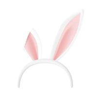 Rabbit ears collection for Easter. Masks isolated on white. Rabbit ears vector illustration.