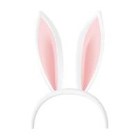 Rabbit ears collection for Easter. Masks isolated on white. Rabbit ears vector illustration.