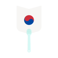 Aesthetic Manual Handle Hand Fan Taeguk Flag png