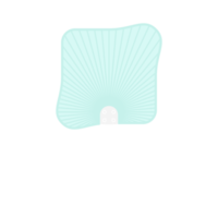 Striped Aesthetic Manual Handle Hand Fan png