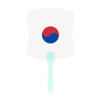 Aesthetic Manual Handle Hand Fan Taeguk Flag png