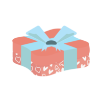 Gift Box Wrap Ribbon Love Heart Symbol Pattern png