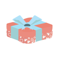 Gift Box Wrap Ribbon Love Heart Symbol Pattern png