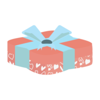 regalo caja envolver cinta amor corazón símbolo modelo png