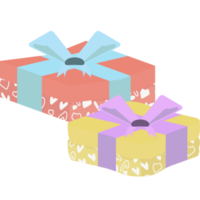 Gift Box Wrap Ribbon Love Heart Symbol Pattern png