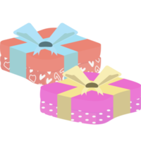 Gift Box Wrap Ribbon Love Heart Symbol Pattern png