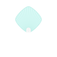 Striped Aesthetic Manual Handle Hand Fan png