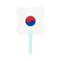 Aesthetic Manual Handle Hand Fan Taeguk Flag png