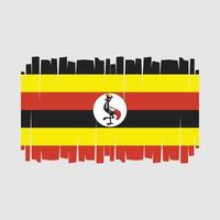 vector de bandera de uganda