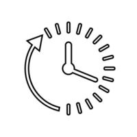 reloj cuenta regresiva icono en plano estilo. hora cronómetro vector ilustración en blanco aislado antecedentes. reloj negocio concepto.