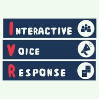 Interactive voice response symbol. Call center icon flat vector illustration