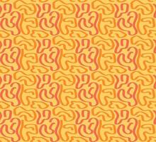 Groovy pattern abstract line on yellow background. Abstract horizontal background with colorful waves. vector