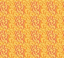 Groovy pattern abstract line on yellow background. Abstract horizontal background with colorful waves. vector