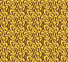 Pattern abstract black line on yellow background. Abstract horizontal background with waves. vector