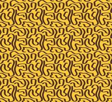 Pattern abstract black line on yellow background. Abstract horizontal background with waves. vector