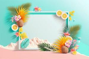 Abstract Tropical Concept with Vibrant Colours photo