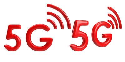 Realistic 5g 3d icons. Internet network. Cyberspace concept smartphone network icons for website. Computer 3d vector. Isolated vector illustration