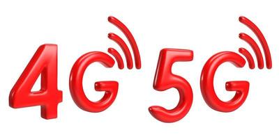 realista 4g, 5g 3d iconos Internet red. ciberespacio concepto teléfono inteligente red íconos para sitio web. computadora 3d vector. aislado vector ilustración