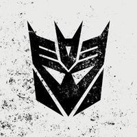 Transformers, Decepticons logo. Grunge effect vector