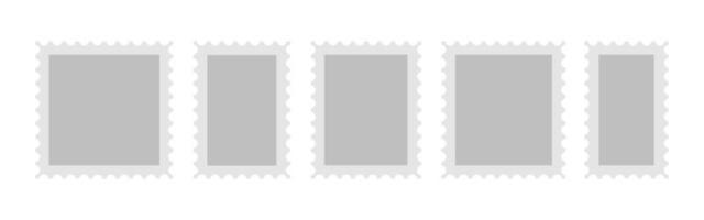 Set of various size of Postage stamp vector