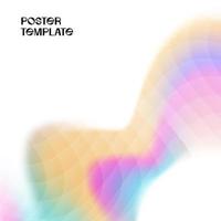 Trendy blurred gradient banner background with light neon blurred abstract shape. Modern wallpaper design for poster, website, placard, cover, advertising. Vector illustration.