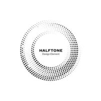 Halftone circle pattern border frame of black dots vector