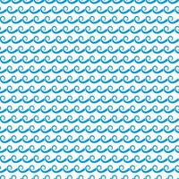 Sea and ocean blue waves seamless pattern vector