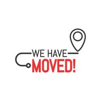 Have move icon, new address location concept vector