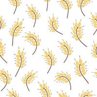 Seamless pattern with wheat ears vector illustration