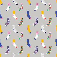 Seamless pattern with colorful trendy socks vector illustration