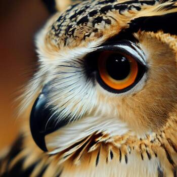 Owls are nocturnal birds of prey known for their sharp talons, keen hearing, and silent flight. They come in many species and sizes, and are revered for their wisdom and mystery. photo