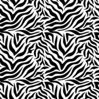 Zebra skin, stripes seamless pattern vector