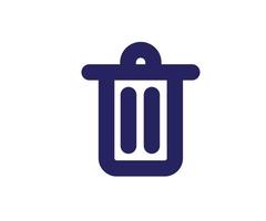 Minimal dustbin icon vector design template