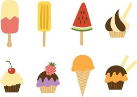 Set of ice cream cones. vector