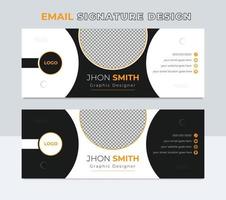 Modern, Creative, Unique and Minimal Layout shape design. Professional geometric business card and corporate email signature with Colorful Template Vector Design