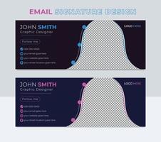 Modern, Creative, Unique and Minimal Layout shape design. Professional geometric business card and corporate email signature with Colorful Template Vector Design