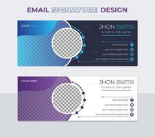 Modern, Creative, Unique and Minimal Layout shape design. Professional geometric business card and corporate email signature with Colorful Template Vector Design